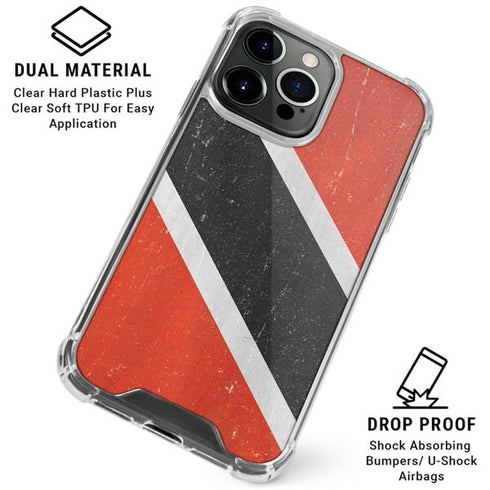 Trinidad and Tobagao Flag Distressed iPhone 16 Pro Clear Case